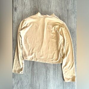 Brit and Bri Cropped Turtleneck Top Size Large